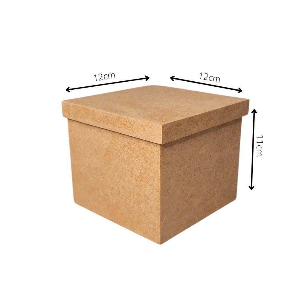 Caixa Tampa De Sapato P/1 Caneca Em Pé (12x12x11) Mdf Cru - 4