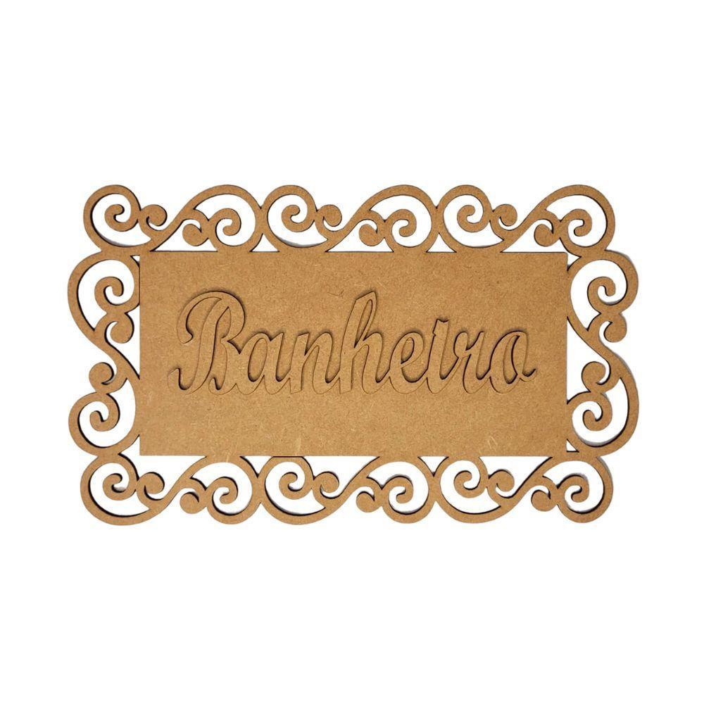 Moldura Para Banheiro 100% Mdf Cru (25x15) Modelo 1 - 1