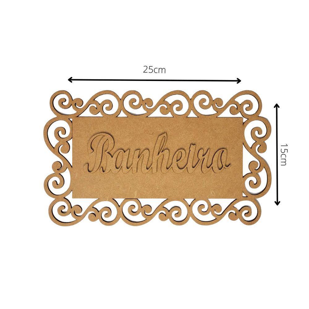 Moldura Para Banheiro 100% Mdf Cru (25x15) Modelo 1 - 2