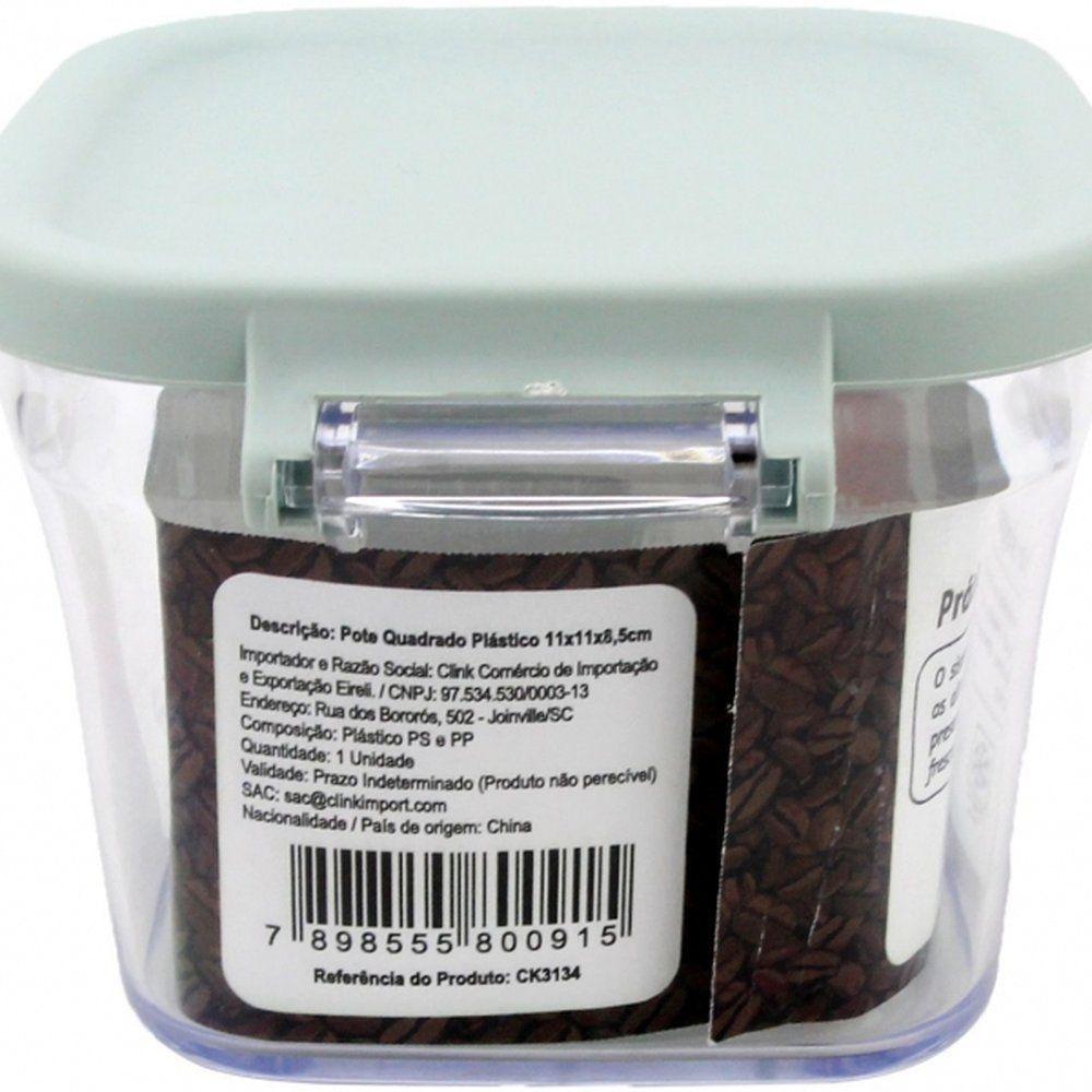 Pote Quadrado Plástico 750ml - 1