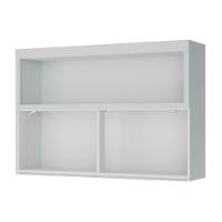 Armário Aéreo Cozinha Modulado Marquesa c/ Nicho e 1 Porta Basculante Ripada 120cm Nature/Verde - Nesher - 8