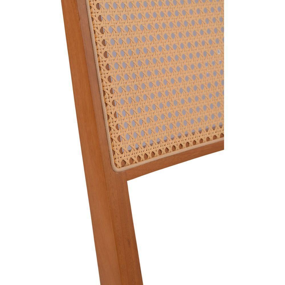 Cadeira Alice Em Madeira Maciça Palha Sextavada Natural Amêndoa - 3
