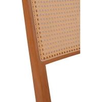 Cadeira Alice Em Madeira Maciça Palha Sextavada Natural Amêndoa - 3