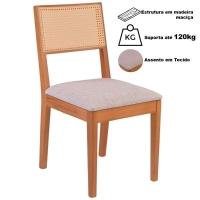 Cadeira Alice Em Madeira Maciça Palha Sextavada Natural Amêndoa - 9