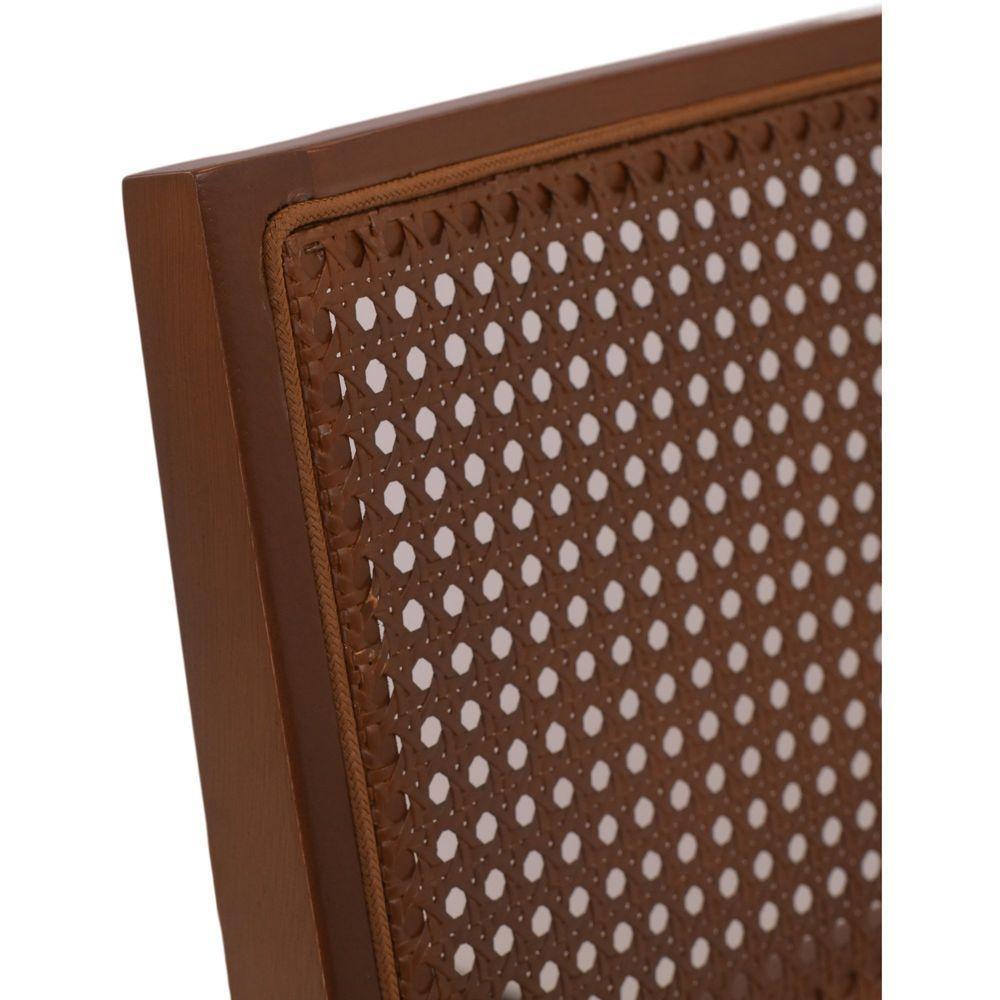 Cadeira Alice Em Madeira Maciça Palha Sextavada  Castanho - 4