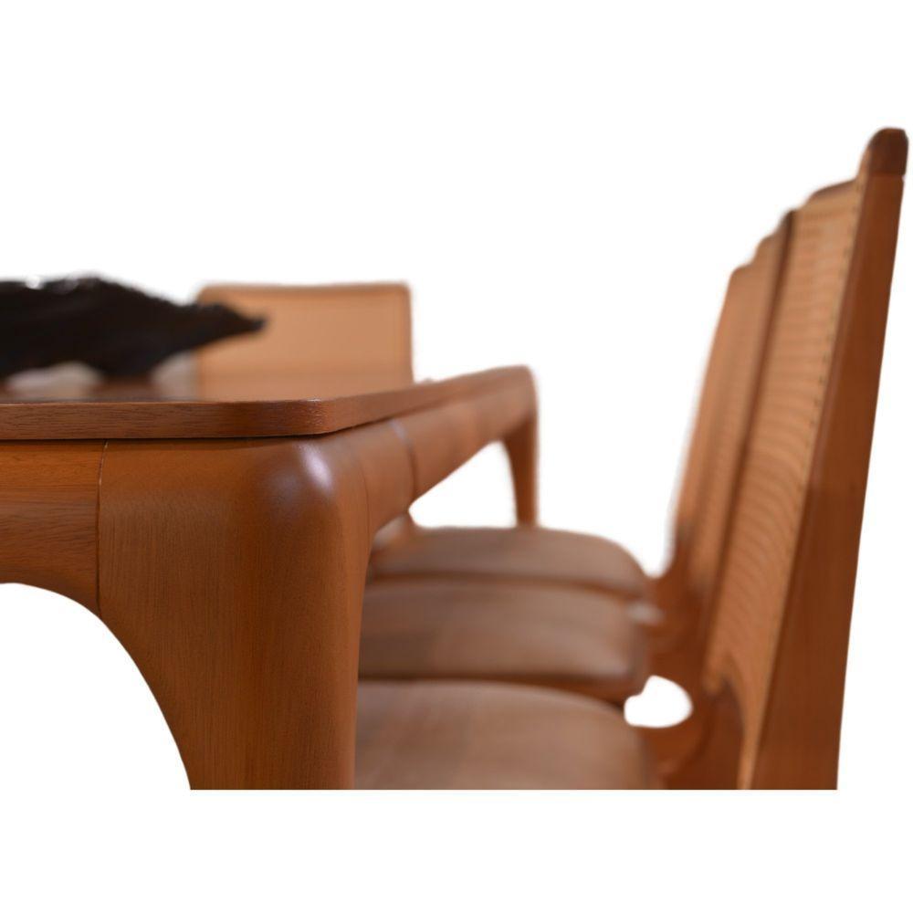 Mesa Jantar Campeche Em Madeira Maciça Amêndoa 1,80x1,00 - 3