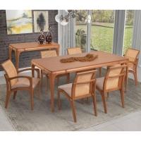 Mesa Jantar Campeche Em Madeira Maciça Amêndoa 1,80x1,00 - 2