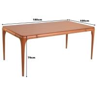 Mesa Jantar Campeche Em Madeira Maciça Amêndoa 1,80x1,00 - 6