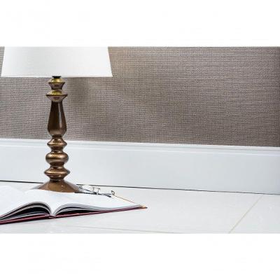 Rodapé Poliestireno Branco 7cm Frisado