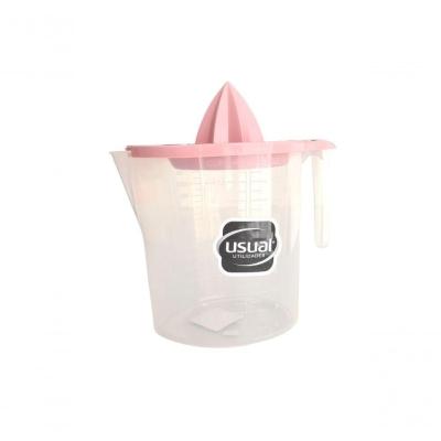 Jarra Plástica Com Espremedor Rosa