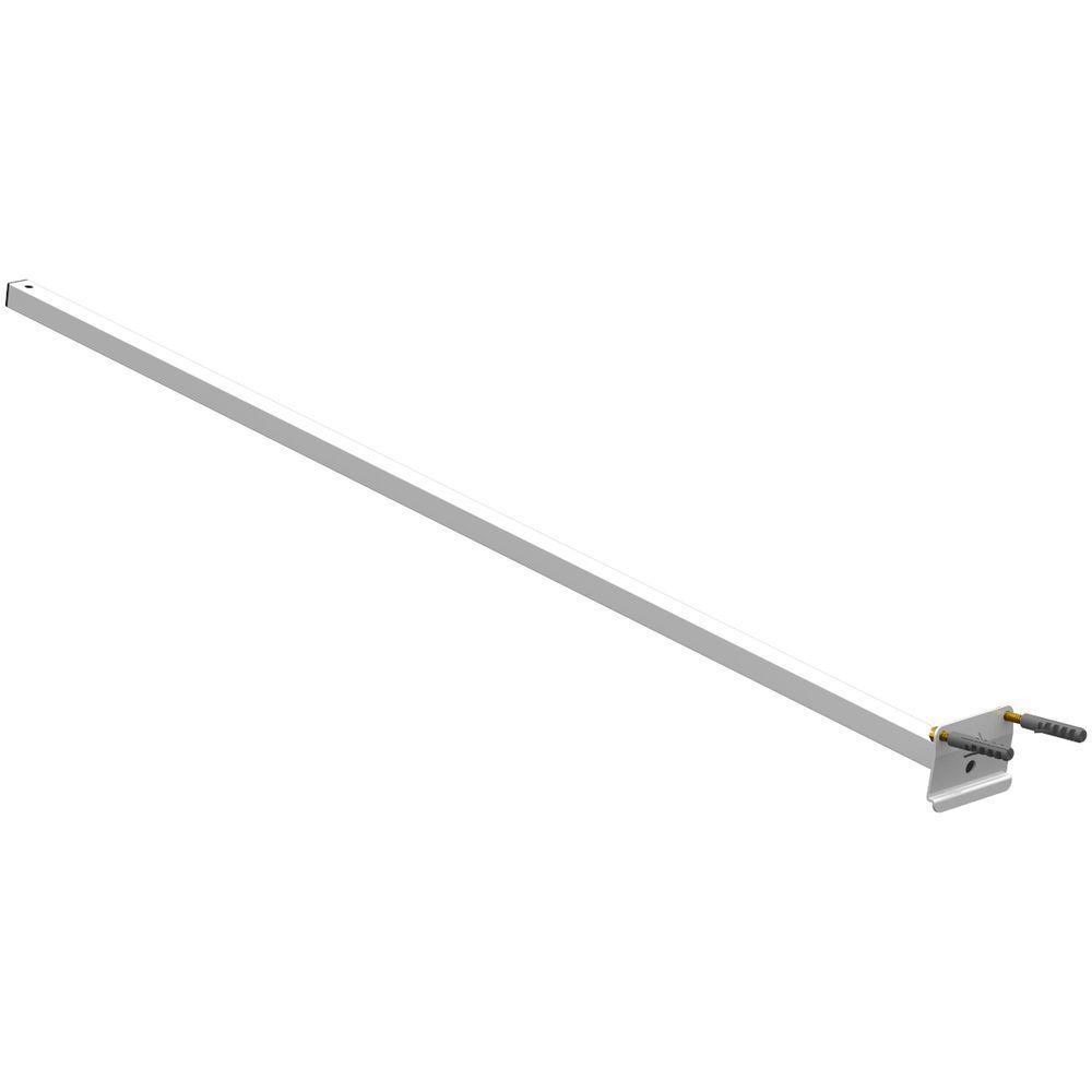 Suporte Refletor Parede Braço Inclinado 100 Cm - Branco - 1