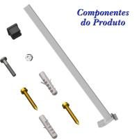 Suporte Refletor Parede Braço Inclinado 100 Cm - Branco
