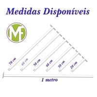 Suporte Refletor Parede Braço Inclinado 100 Cm - Branco - 6