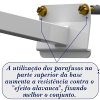 Suporte Refletor Parede Braço Inclinado 100 Cm - Branco - 9