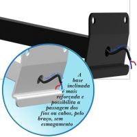 05 Suportes Refletor Base Inclinada Braço 60 Cm 05 Cj - Preto - 7