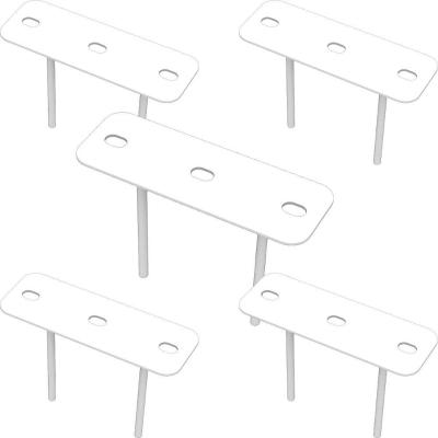 05 Suportes 2 Espetos Estacas Chão Refletor 05 Cjts - Branco