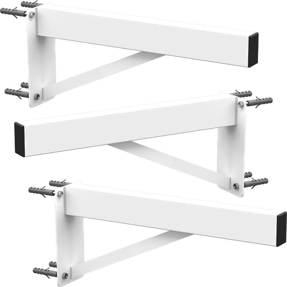 3 Suportes Pia Parafusar Bancada Aparador 60 Cm - Branco - 1