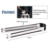 Pinça Inox Multiuso Pegar Gelo No Balde 12cm Envio Imediato - 2