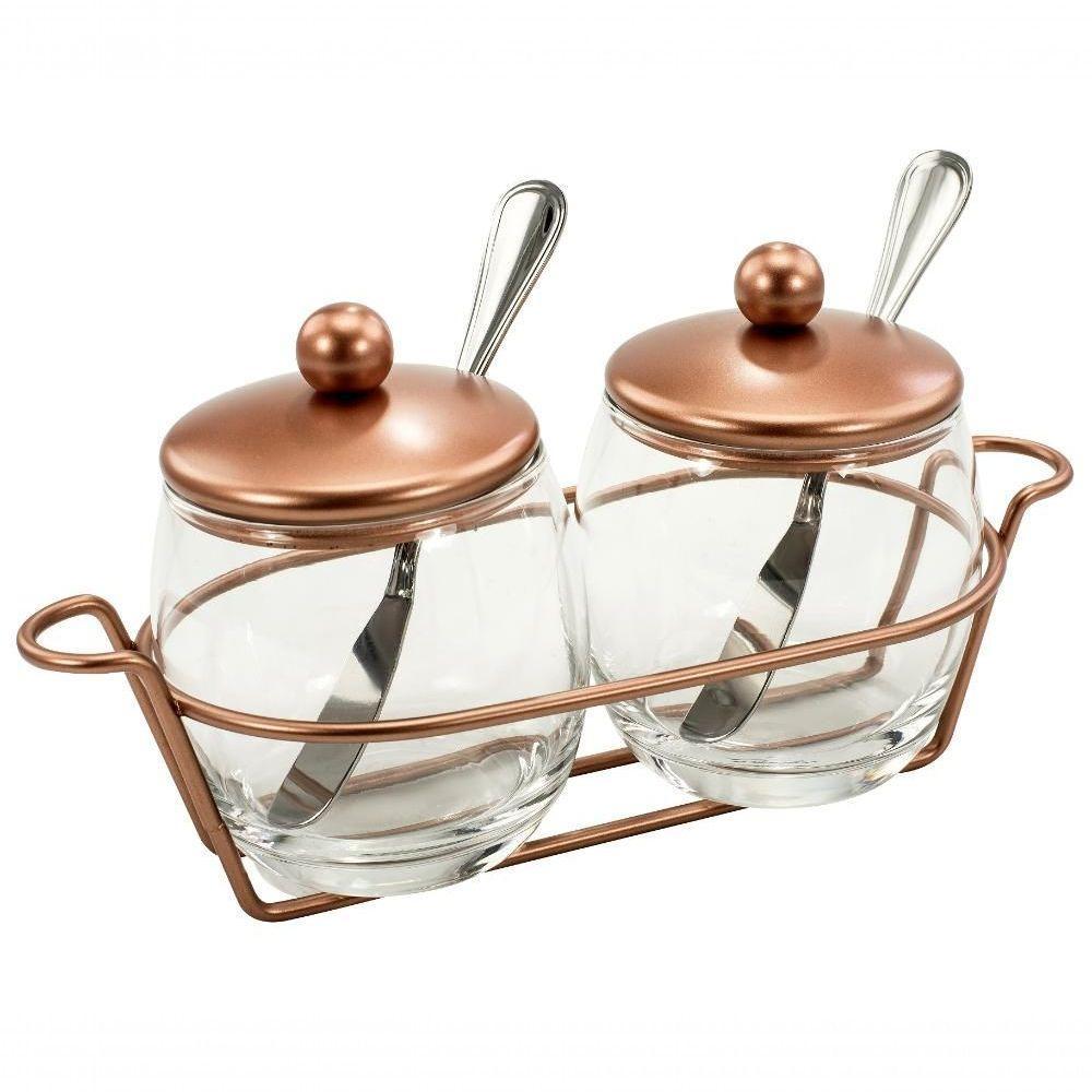 Kit Para Servir Geléia Molhos Cobre Inox Vidro Antepastos - 1