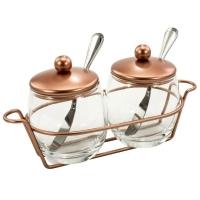 Kit Para Servir Geléia Molhos Cobre Inox Vidro Antepastos - 1