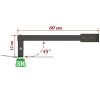 Suporte Projetor Datashow Mini Led Parede Braço 60 Cm - Preto - 5