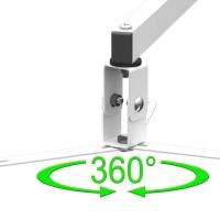 Suporte Projetor Datashow Mini Led Parede Braço 30 Cm - Branco - 6