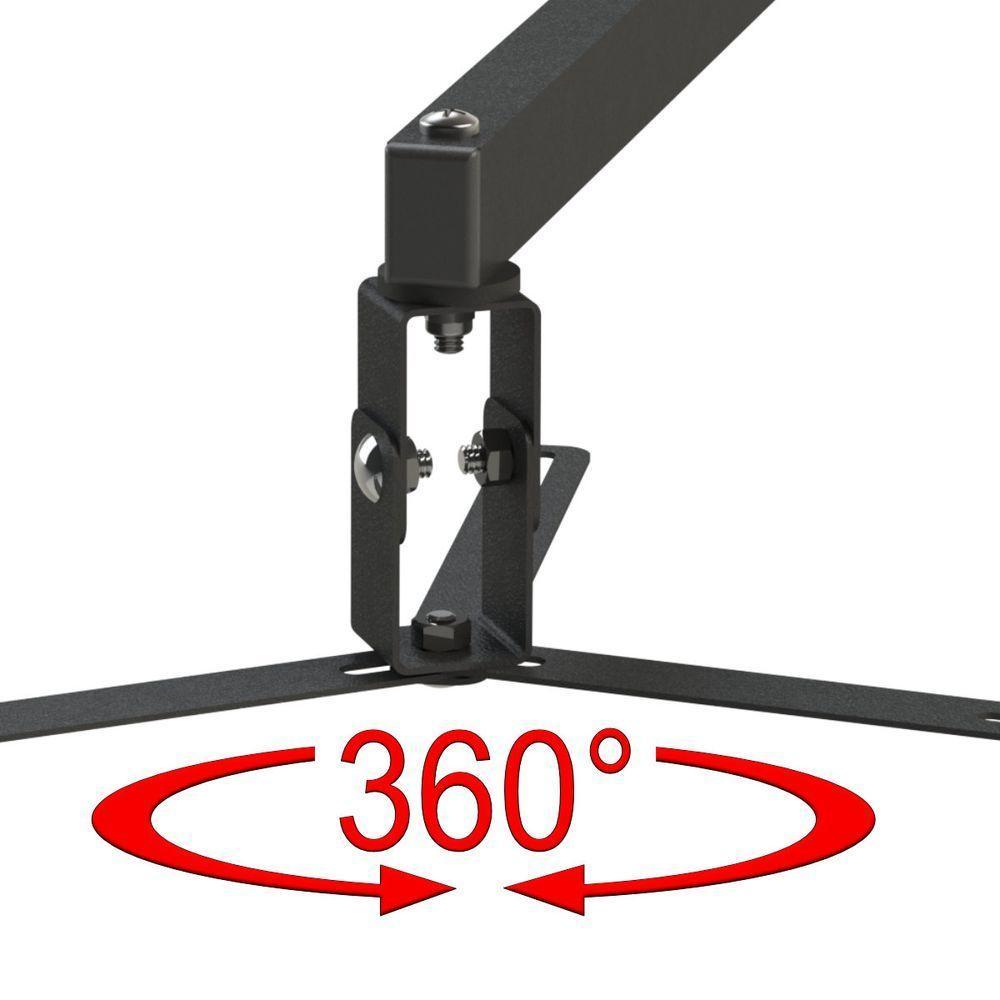 Suporte Projetor Datashow Mini Led Parede Braço 30 Cm - Preto - 4