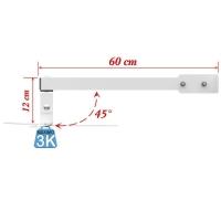 Suporte Projetor Datashow Mini Led Parede Braço 60 Cm - Branco - 3
