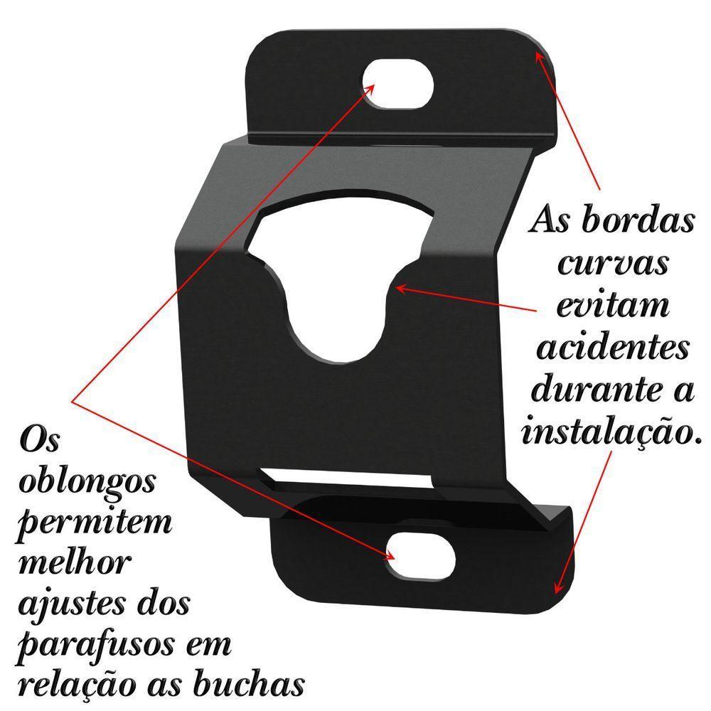 Suporte Universal Fixo Tv 10"a65" Todos Vesa Roldana - Preto - 7