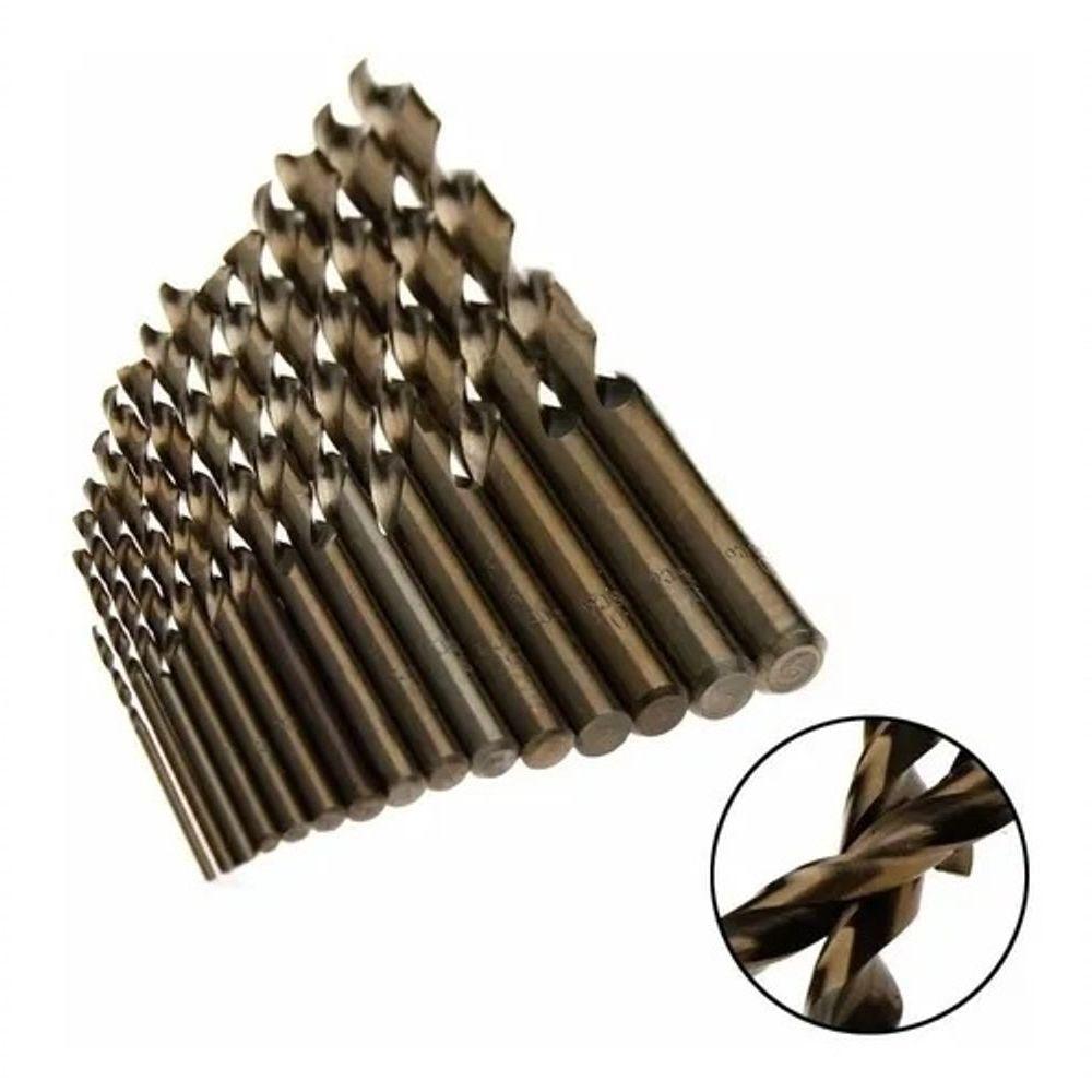 Kit 15 Brocas Cobalto Furar Aço, Ferro, Cobre 1.5 A 10 Mm - 3