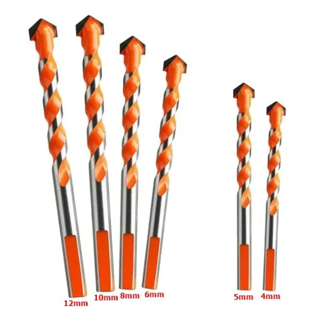 Kit 6 Broca De Torção Triangular Multifuncional 4/5/6/8/10/12mm - 5
