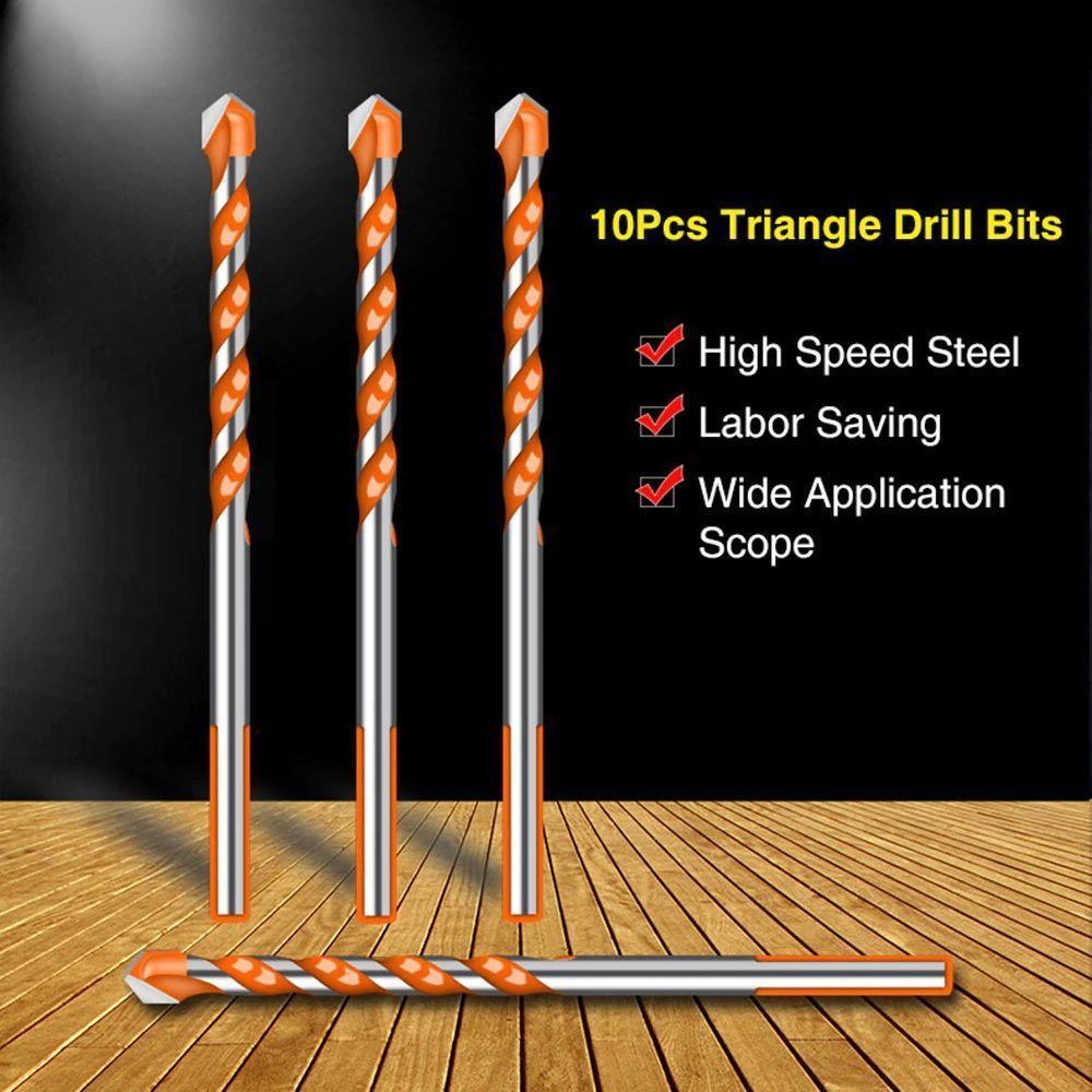 Kit 10 Broca De Torção Triangular Multifuncional 6mm Pronta Entrega - 4