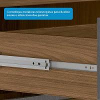 Cômoda Multiuso 1 Porta 6 Gavetas Com Espelho Marabá Santos Andirá Jatoba-grafitte - 7