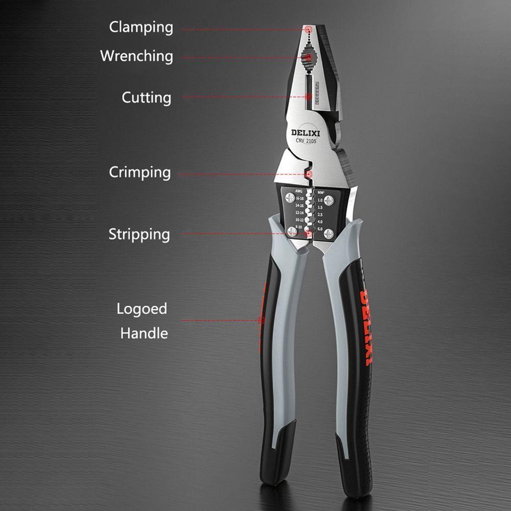 Alicate Universal 9 Polegadas Multifuncional Profissional Delixi - 6