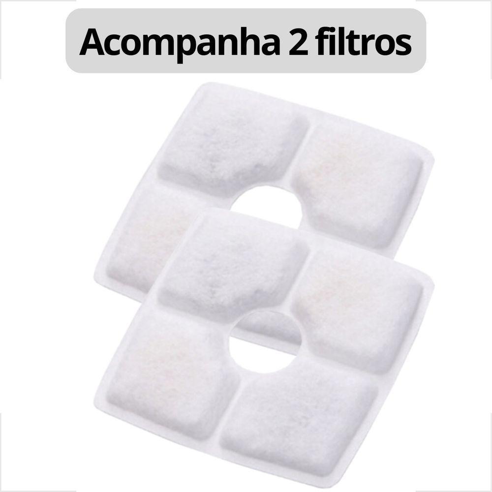Bebedouro Fonte De água Gato Cães Pet Com Filtro 2,5l Usb - 2