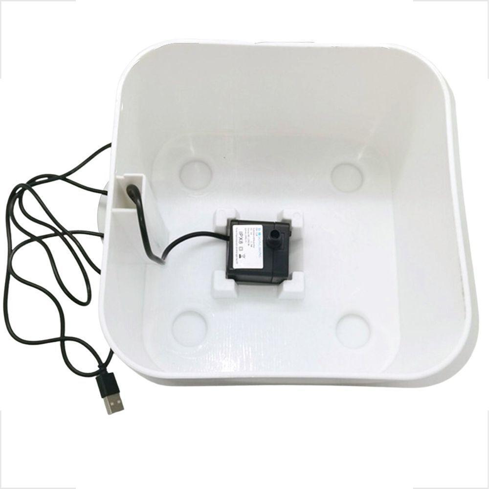 Bebedouro Fonte De água Gato Cães Pet Com Filtro 2,5l Usb - 3