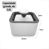 Bebedouro Fonte De água Gato Cães Pet Com Filtro 2,5l Usb