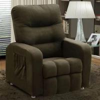 Poltrona Js Reclinável Comfort Veludo Castor - 1