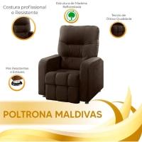 Poltrona Do Papai Reclinável Maldivas Suede Marrom Chocolate Plus Speciale Home Marrom Chocolate - 9