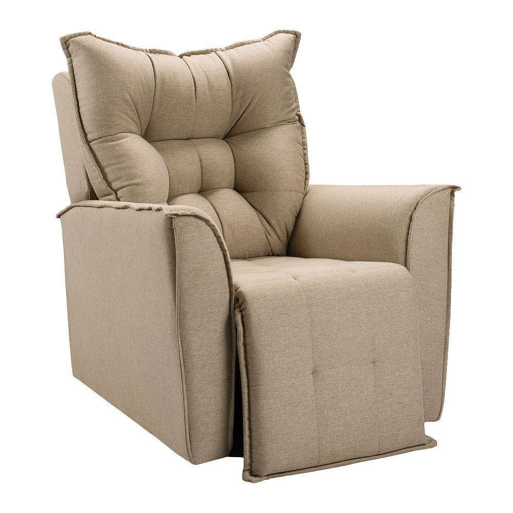 Poltrona Do Papai Reclinável King - Linho Capuccino - 1