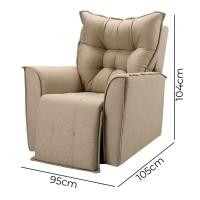 Poltrona Do Papai Reclinável King - Linho Capuccino - 5