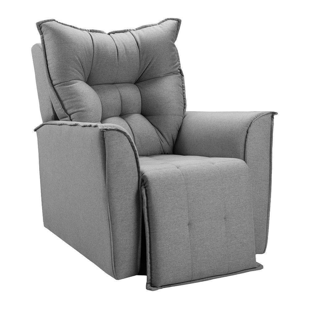 Poltrona Do Papai Reclinável King - Linho Grafite - 1