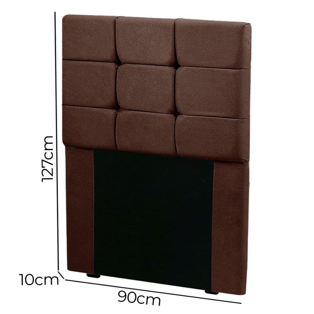 Cabeceira Estofada Cama Box Solteiro 0.90 Julia Suede Speciale Home Café - 2