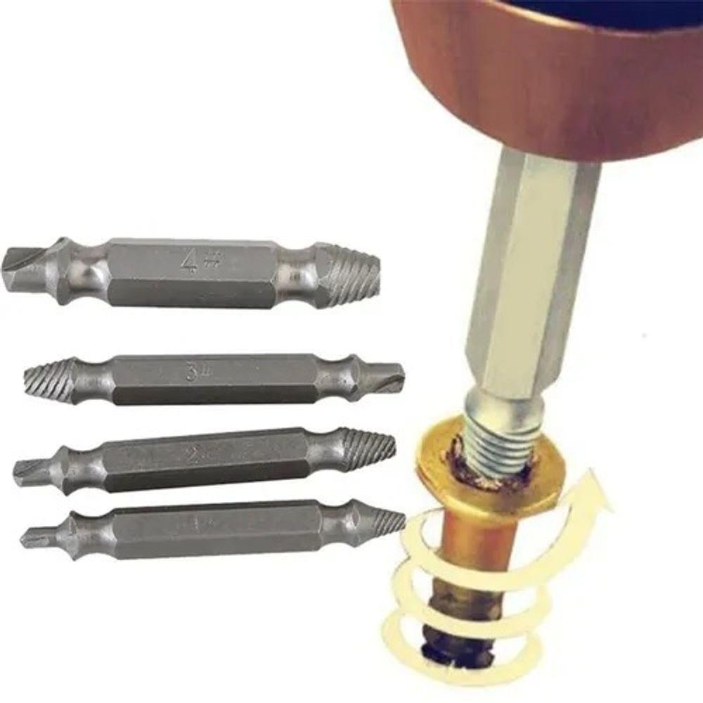 Extrator De Parafuso Quebrado #1#2#3#4 Aço Hss 4341 Titânio - 3