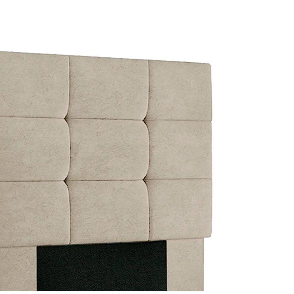 Cabeceira Estofada Cama Box Solteiro 0.90 Julia Suede Speciale Home Bege - 3