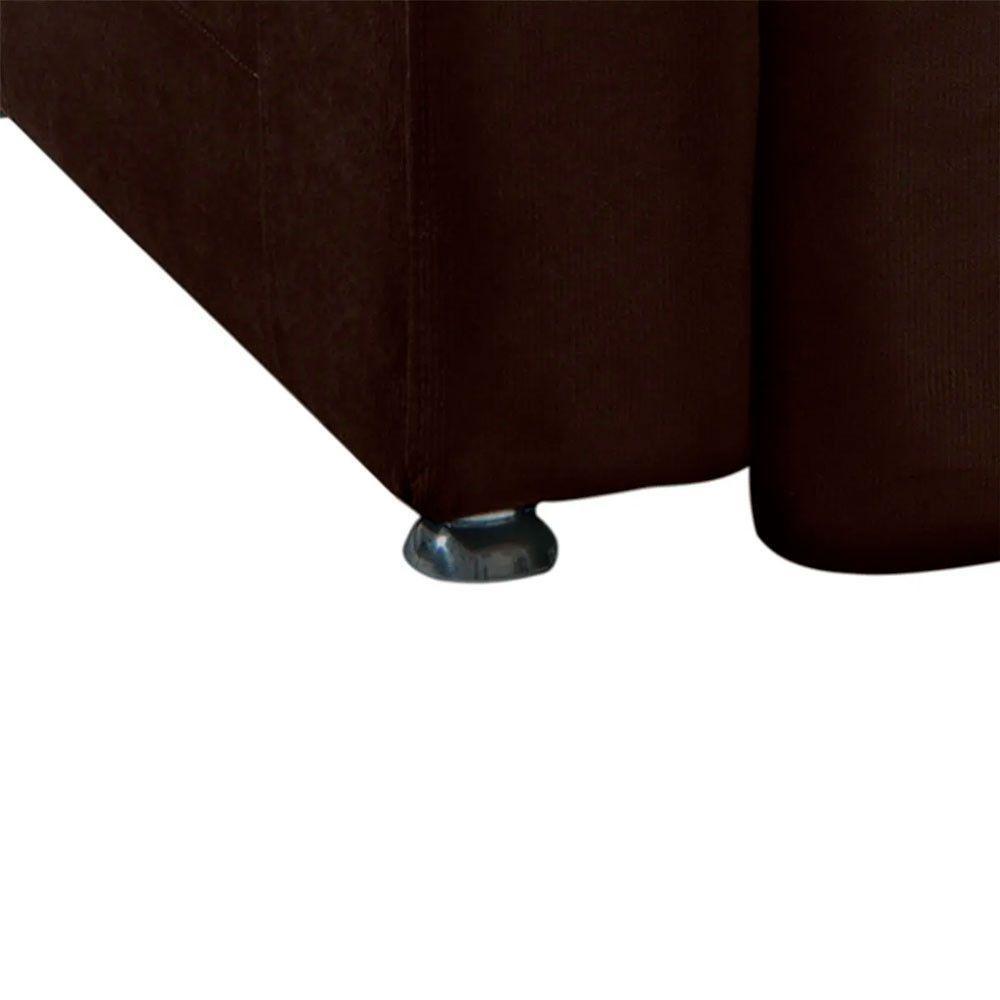 Poltrona Do Papai Reclinável Maldivas Suede Marrom Chocolate Speciale Home Marrom Chocolate - 7