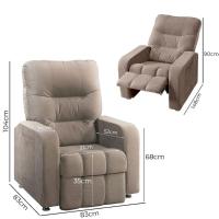 Poltrona Do Papai Reclinável Maldivas Suede Bege Marfim Speciale Home Bege Marfim - 5