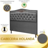 Conjunto Cabeceira E Calçadeira Holanda 1,60 Cm Linho Speciale Home Trovão