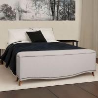 Conjunto Cabeceira E Calçadeira Holanda 140cm Linho Speciale Home Carvalho