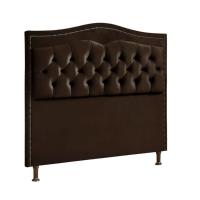 Cabeceira Estofada Holanda 1,60 2.0 Queen Veludo Speciale Home Marrom Chocolate - 1